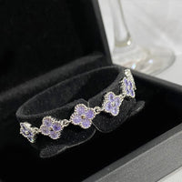 Thumbnail for Colorful Crystal Clover Bracelet - ArtGalleryZen