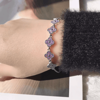 Thumbnail for Colorful Crystal Clover Bracelet - ArtGalleryZen