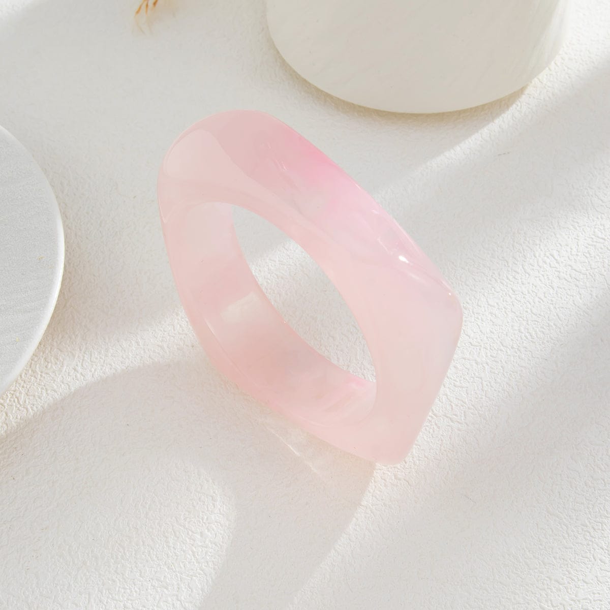 Colorful Irregular Resin Bangle Bracelet - ArtGalleryZen