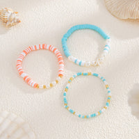 Thumbnail for Colorful Layered Starfish Charm Polymer Clay Seed Beaded Bracelet Set - ArtGalleryZen