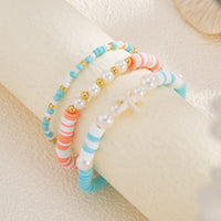 Thumbnail for Colorful Layered Starfish Charm Polymer Clay Seed Beaded Bracelet Set - ArtGalleryZen