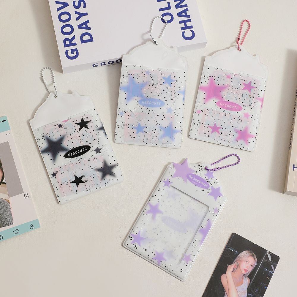 Colorful Star Kpop Keychain Photocard Holder - ArtGalleryZen