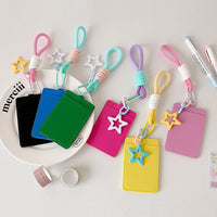 Thumbnail for Colorful Star Leather Kpop Keychain Photocard Holder - ArtGalleryZen