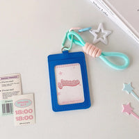 Thumbnail for Colorful Star Leather Kpop Keychain Photocard Holder - ArtGalleryZen
