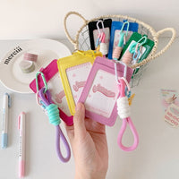Thumbnail for Colorful Star Leather Kpop Keychain Photocard Holder - ArtGalleryZen