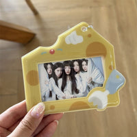 Thumbnail for Cream Cheese Strawberry Chocolate Cake Kpop Keychain Photocard Holder - ArtGalleryZen
