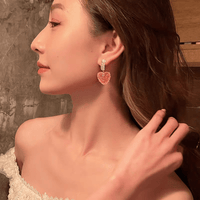 Thumbnail for Crystal Candy Heart Earrings - ArtGalleryZen