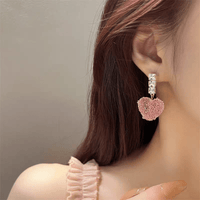 Thumbnail for Crystal Candy Heart Earrings - ArtGalleryZen