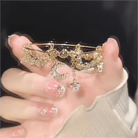 Thumbnail for Crystal Moon Star Bracelet - ArtGalleryZen