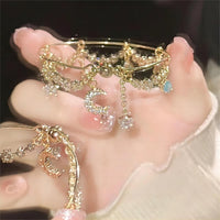 Thumbnail for Crystal Moon Star Bracelet - ArtGalleryZen