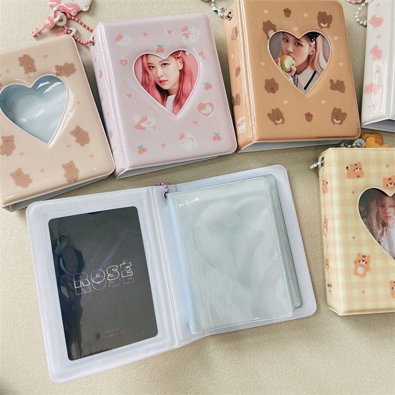 Cute Bear Cat Bunny Kpop 3 Inch Mini Photocard Album - ArtGalleryZen
