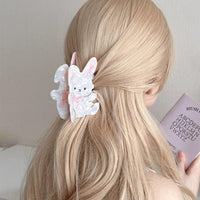Thumbnail for Cute Bowknot Rabbit Acetate Acrylic Hair Claw Hair Clip - ArtGalleryZen