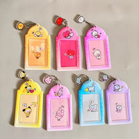Thumbnail for Cute BTS BT21 Kpop Keychain Photocard Holder - ArtGalleryZen