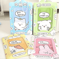 Thumbnail for Cute Bunny Cat Kpop Keychain Photocard Holder - ArtGalleryZen