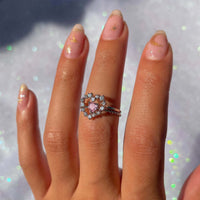Thumbnail for Cute Cubic Zirconia Heart Ring - ArtGalleryZen