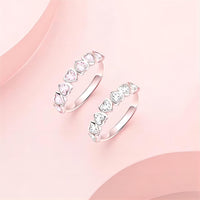 Thumbnail for Cute CZ Inlaid Heart Matching Ring - ArtGalleryZen