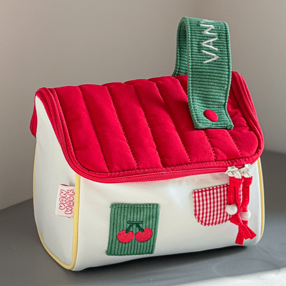 Cute Embroidery House Multi-Layer Makeup Bag Portable Travel Large Capacity Storage Bag - ArtGalleryZen