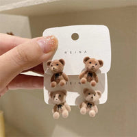 Thumbnail for Cute Flocking Rabbit Bear Ear Studs - ArtGalleryZen