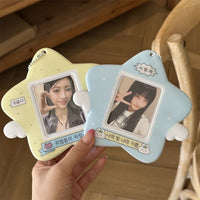 Thumbnail for Cute Heart Star Angel Kpop Keychain Photocard Holder - ArtGalleryZen