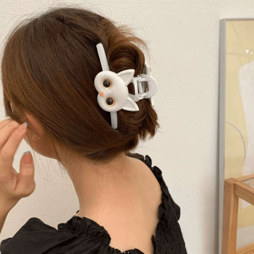 Cute kitten Acrylic Hair Claw Hair Clip - ArtGalleryZen