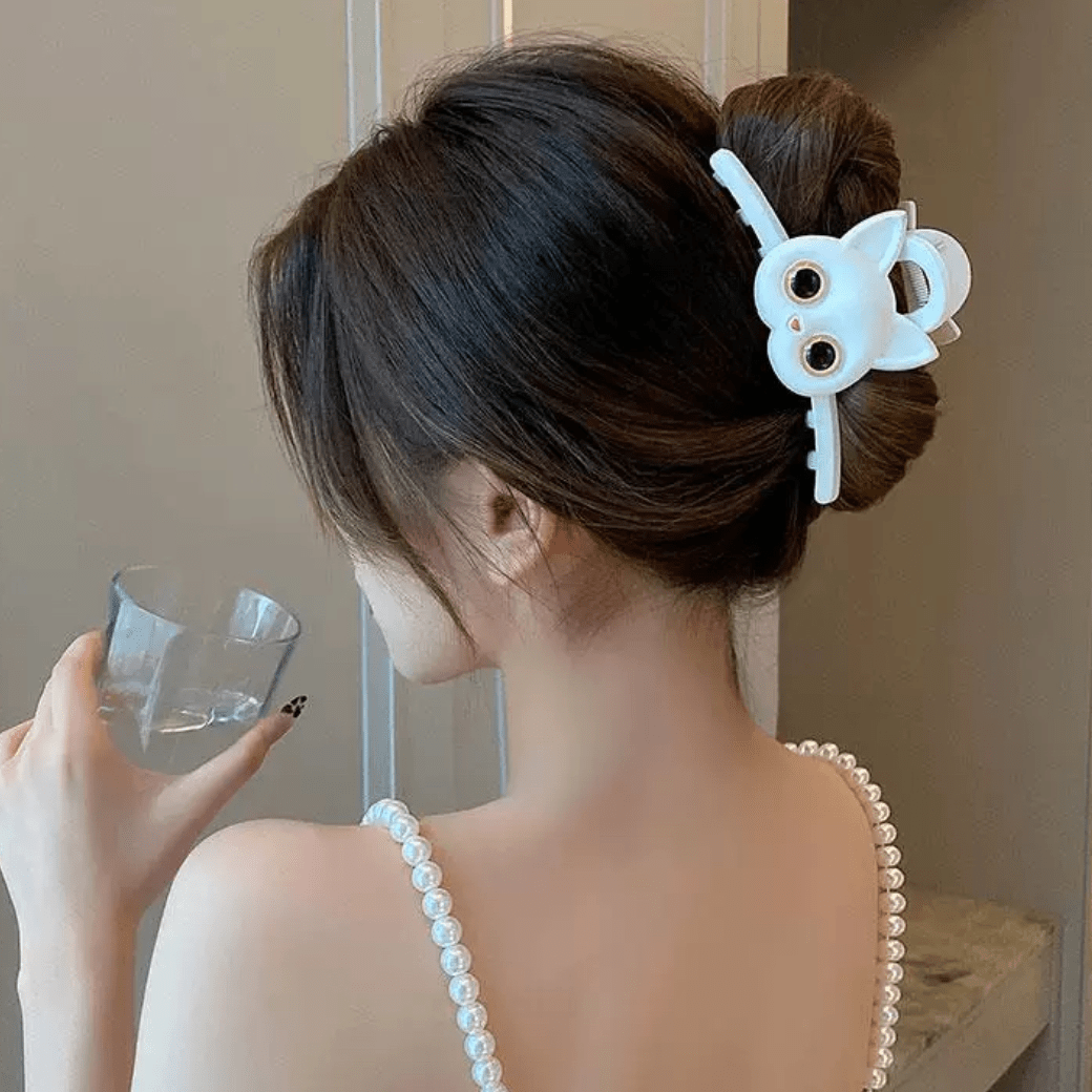 Cute kitten Acrylic Hair Claw Hair Clip - ArtGalleryZen