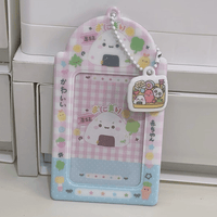Thumbnail for Cute Onigiri Pudding Panda Kpop Keychain Photocard Holder - ArtGalleryZen