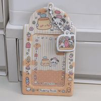 Thumbnail for Cute Onigiri Pudding Panda Kpop Keychain Photocard Holder - ArtGalleryZen