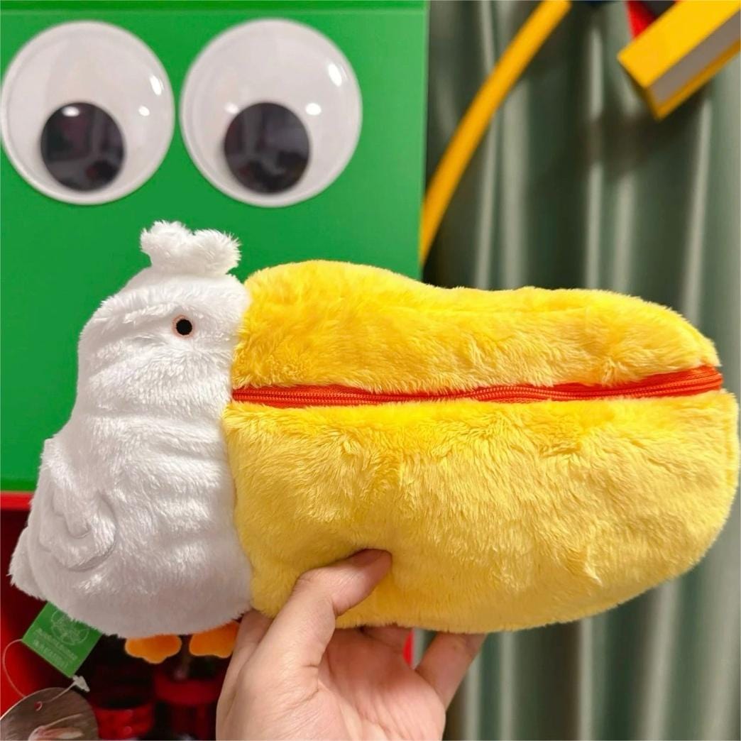 Cute Pelican Plush Bag Camera Bag Makeup Toiletry Bag Portable Travel Storage Organizer - ArtGalleryZen