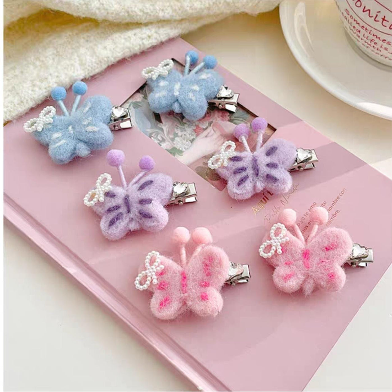 Cute Plush Butterfly Hair Clip - ArtGalleryZen