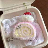 Thumbnail for Cute Plush Cherry Cream Dessert  Hair Clip - ArtGalleryZen