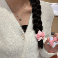 Thumbnail for Cute Plush Star Bowknot Hair Clip Set - ArtGalleryZen