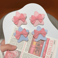 Thumbnail for Cute Plush Star Bowknot Hair Clip Set - ArtGalleryZen