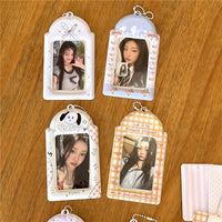 Thumbnail for Cute Puppy Angel Bowknot Kpop Keychain Photocard Holder - ArtGalleryZen