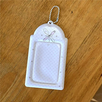 Thumbnail for Cute Puppy Angel Bowknot Kpop Keychain Photocard Holder - ArtGalleryZen