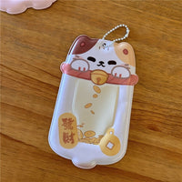 Thumbnail for Cute Puppy Cat Bear Hamster Kpop Keychain Photocard Holder - ArtGalleryZen