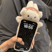 Thumbnail for Cute Rabbit Plush Furry iPhone Case - ArtGalleryZen