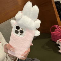 Thumbnail for Cute Rabbit Plush Furry iPhone Case - ArtGalleryZen