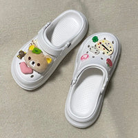 Thumbnail for Cute Rilakkuma Lucky Clover Sandals Decoration Shoe Charms - ArtGalleryZen