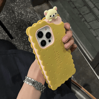 Thumbnail for Cute Rilakkuma Sandwich Cookie Silicone iPhone Case - ArtGalleryZen