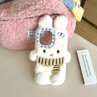 Thumbnail for Cute Scarf Bunny Bear Plush iPhone Case - ArtGalleryZen