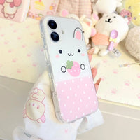 Thumbnail for Cute Strawberry Bunny iPhone Case - ArtGalleryZen
