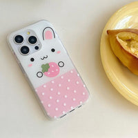 Thumbnail for Cute Strawberry Bunny iPhone Case - ArtGalleryZen
