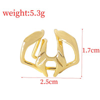 Thumbnail for Cyberpunk 2Pcs Geometric Pattern Stackable Non Piercing Lip Cuff Set - ArtGalleryZen