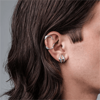 Thumbnail for Cyberpunk 2Pcs Geometric Pattern Stackable Non Piercing Lip Cuff Set - ArtGalleryZen
