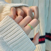 Thumbnail for CZ Inlaid Enamel English Floral Ring - ArtGalleryZen