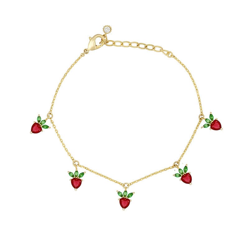 Dainty Colorful Crystal Fruits Bracelet - ArtGalleryZen