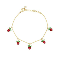 Thumbnail for Dainty Colorful Crystal Fruits Bracelet - ArtGalleryZen