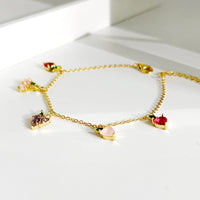 Thumbnail for Dainty Colorful Crystal Fruits Bracelet - ArtGalleryZen