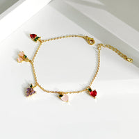 Thumbnail for Dainty Colorful Crystal Fruits Bracelet - ArtGalleryZen