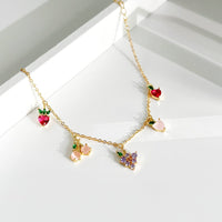 Thumbnail for Dainty Colorful Crystal Fruits Bracelet - ArtGalleryZen